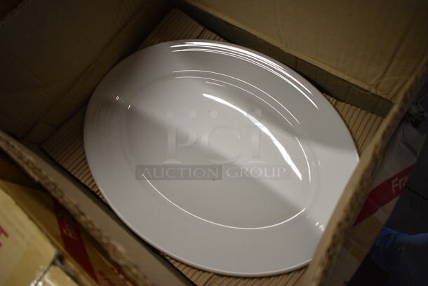 24 BRAND NEW IN BOX! Sant Andrea White Ceramic Oval Plates. 14.5x10.5x1. 24 Times Your Bid! - Image 2 of 3