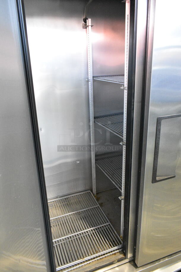 2016 True T-35 Stainless Steel Commercial 2 Door Reach In Cooler w/ Poly Coated Racks. 115 Volts, 1 Phase. Tested and Working! - Image 4 of 6
