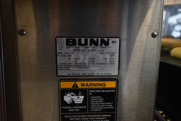 Bunn CWT15-APS Stainless Steel Commercial Countertop Coffee Machine. 120 Volts, 1 Phase.  - Image 4 of 4