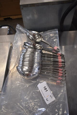 Lot of 27 BRAND NEW! Vollrath 1 Cup Stainless Steel Scoopers. 