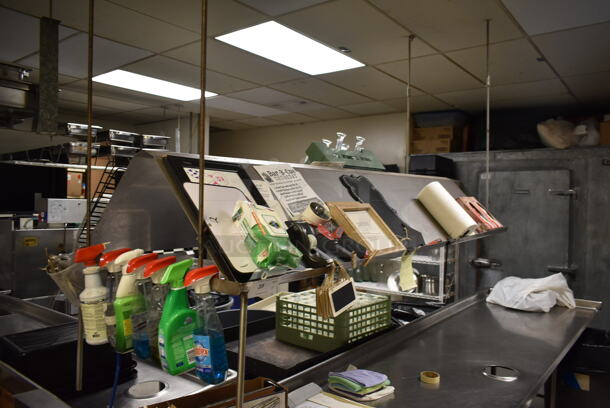 Stainless Steel Over Head Drying Rack. Does Not Include Contents. BUYER MUST REMOVE. (dish room) - Image 3 of 4