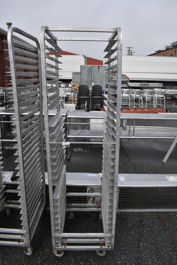 Metal Commercial Pan Transport Rack on Commercial Casters. 20.5x26x74 - Image 1 of 4