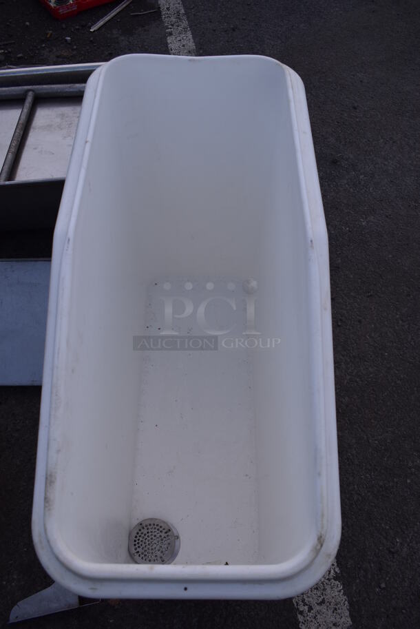 White Poly Ingredient Bin on Commercial Casters. 13x30x30 - Image 3 of 4