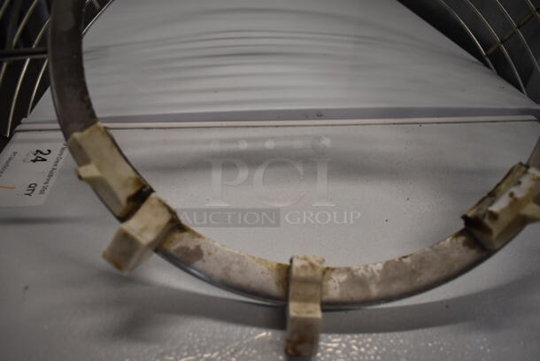 Hobart M802 Metal Commercial Floor Style 80 Quart Planetary Dough Mixer w/ Bowl Guard and Mixing Bowl Dolly. 200 Volts, 3 Phase.  - Image 4 of 9