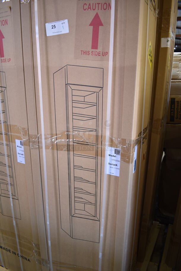 BRAND NEW IN BOX! Galaxy 177GDN5RBB Metal Commercial Single Door Reach In Cooler Merchandiser w/ Poly Coated Racks and LED Lighting. 110-120 Volts, 1 Phase. - Image 2 of 3
