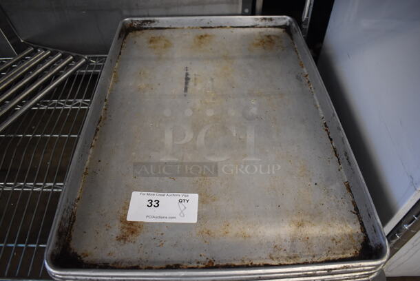 8 Metal Full Size Baking Pans. 18x26x1. 8 Times Your Bid! - Image 3 of 3