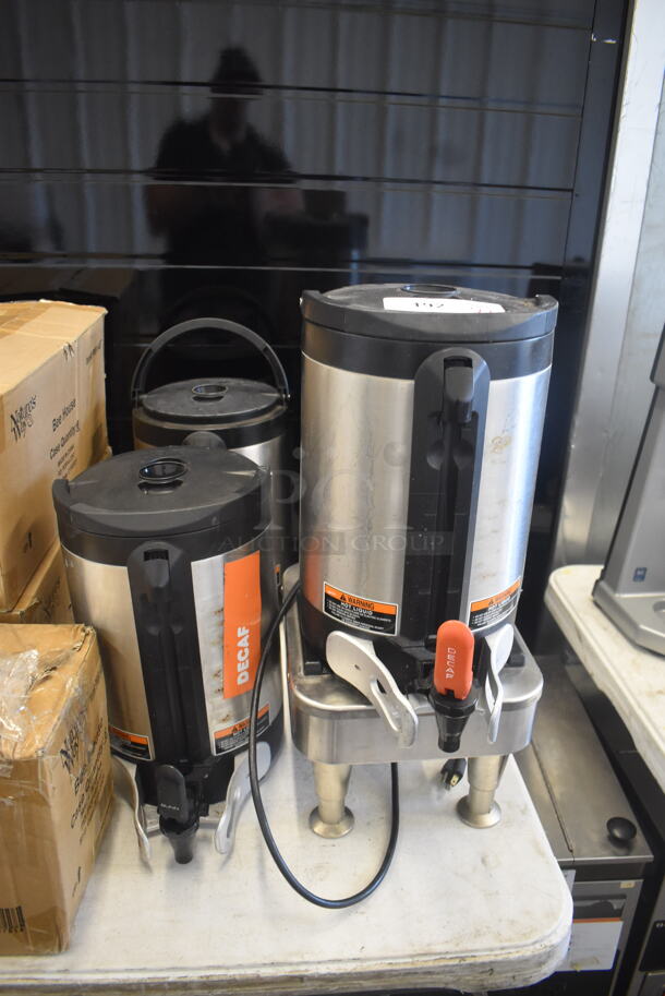 2020 Models 4 Bunn SH Server Coffee Dispensers w/ 1 Warming Stand. 120 Volts 1 Phase. 4 Times Your Bid!