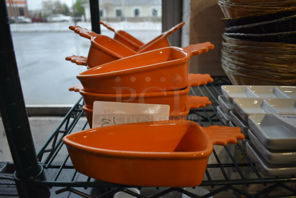 13 Orange Ceramic Carrot Shaped Bowls. 8.5x4x2. 13 Times Your Bid!