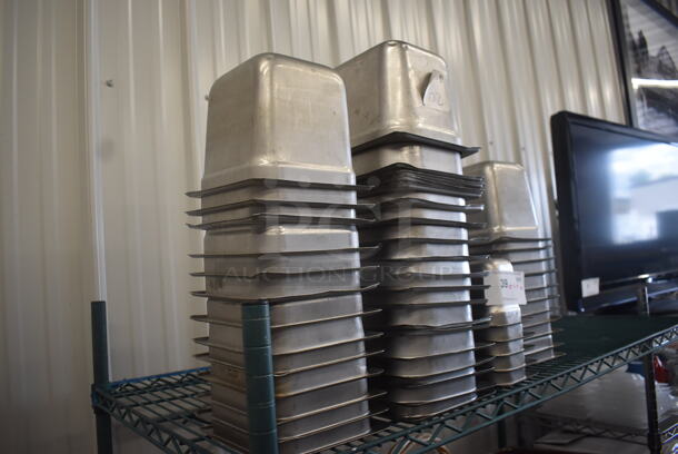 ALL ONE MONEY! Lot of Stainless Steel Drop in Bins - Various Sizes Including 1/3 1/6 1/9 Pans - Image 2 of 3