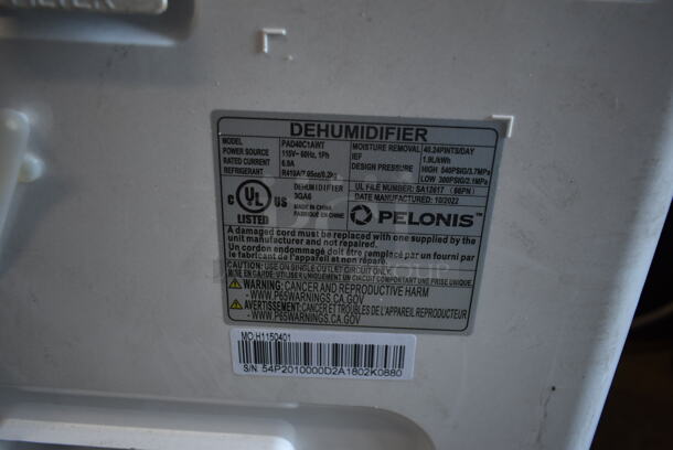 Pelonis PAD40C1AWT 40 Pint Dehumidifier. 115 Volts, 1 Phase. - Image 5 of 5