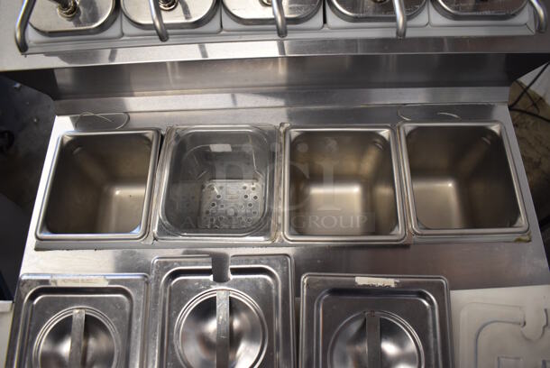 Silver King SKF2A Stainless Steel Commercial Prep Table w/ Drop Ins and Lids. 115 Volts, 1 Phase. Tested and Working! - Image 4 of 8