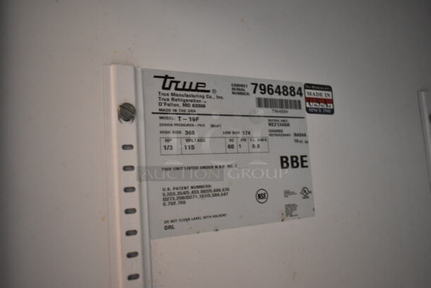 2014 True T-19F Stainless Steel Commercial Single Door Reach In Freezer w/ Poly Coated Racks. 115 Volts, 1 Phase. Tested and Working! - Image 6 of 6