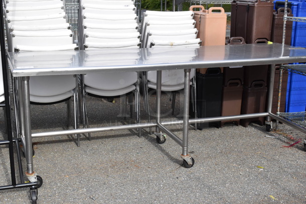 Stainless Steel Table on Commercial Casters. 96x30x33 - Image 2 of 5