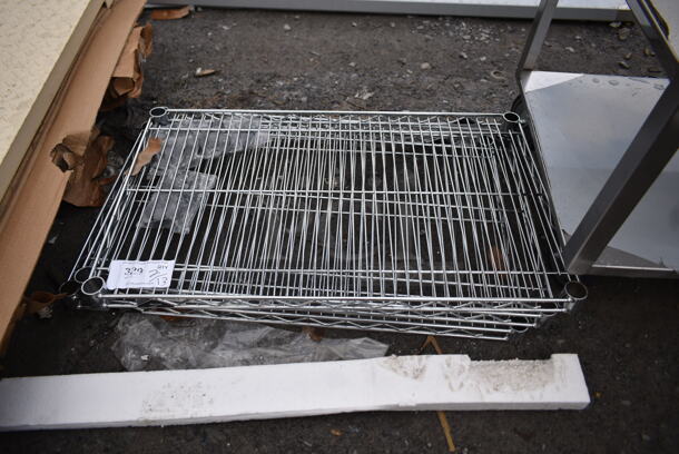 ALL ONE MONEY! Lot of 3 BRAND NEW SCRATCH AND DENT! Chrome Finish Wire Shelves. - Image 1 of 4