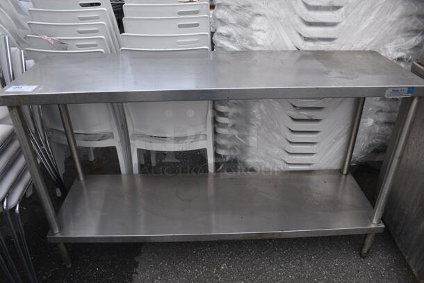 Stainless Steel Commercial Table w/ Under Shelf. 60x18x36 - Image 1 of 4