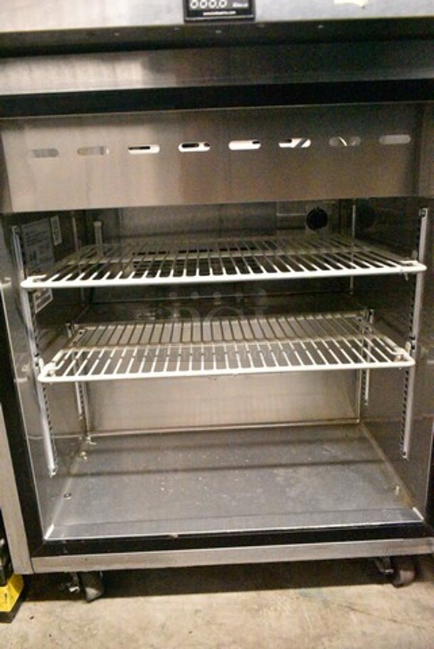 Turbo Air MST-28-711S Stainless Steel Commercial Prep Table Bain Marie w/ Sneeze Guard on Commercial Casters. 115 Volts, 1 Phase. Tested and Working! - Image 3 of 7