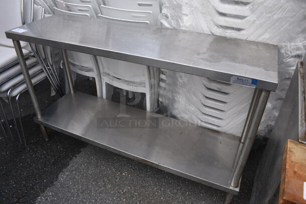 Stainless Steel Commercial Table w/ Under Shelf. 60x18x36 - Image 2 of 4