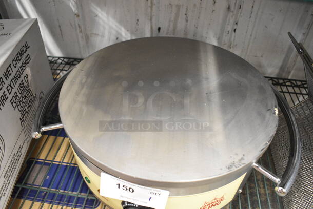 BRAND NEW SCRATCH AND DENT! 2023 Carnival King 382CMPT16A Stainless Steel Commercial 16" Round Portable Steel Crepe Maker. 120 Volts, 1 Phase. Tested and Working! - Image 3 of 5