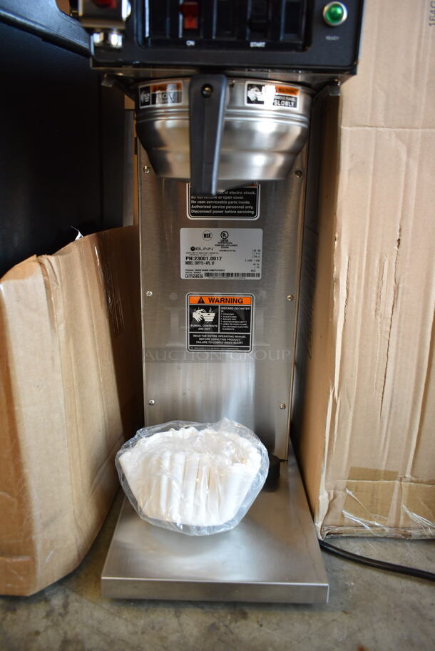 BRAND NEW SCRATCH AND DENT! 2022 Bunn CWTF15-APS Stainless Steel Commercial Countertop Coffee Machine w/ Metal Brew Basket. 120 Volts, 1 Phase.  - Image 3 of 6