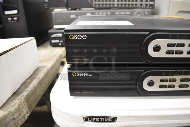 2 Qsee Units; 16 Channel QT5716 and QTH161 16 HD Channels. 12x10.5x2.5. 2 Times Your Bid!  - Image 3 of 4