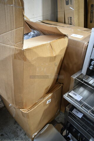 3 Boxes of BRAND NEW Poly Items; 2 Box Salt Shakers and 1 Box Bottles. 3 Times Your Bid! 