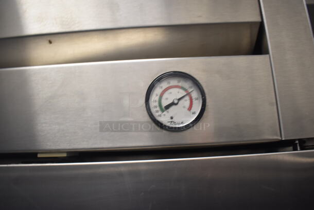True T-49F Stainless Steel Commercial 2 Door Reach In Freezer on Commercial Casters. 115 Volts, 1 Phase. 54x30x83. Tested and Working! - Image 3 of 6