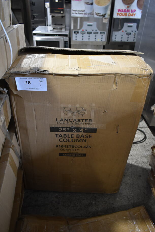 BRAND NEW Box of 8 Lancaster Table & Seating 164STBCOL425 Table Base Column - Image 1 of 8