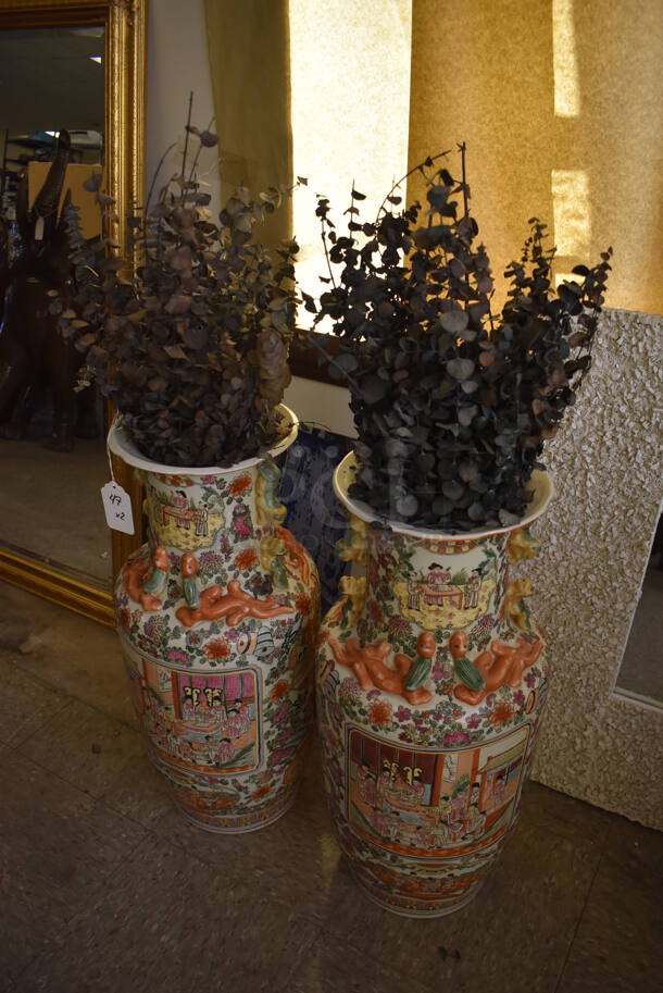 2 VINTAGE Chinese Porcelain Vases. 2 Times Your Bid! - Image 3 of 9