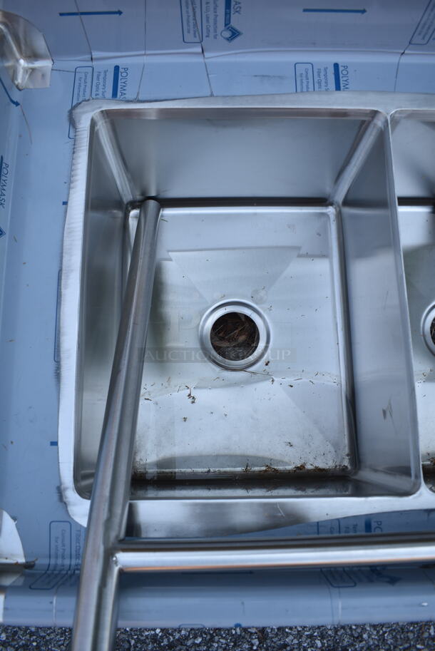 BRAND NEW! Advance Tabco DTC-3-1620-66L Stainless Steel 3 Bay Dishwasher Table. Bays 16x20x12 - Image 6 of 8