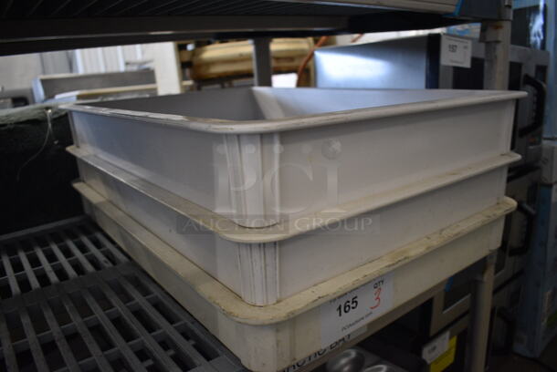 3 White Poly Dough Bins. 18x26x3. 3 Times Your Bid! - Image 2 of 3