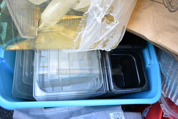 PALLET LOT of Various Items Including Lettuce Spinner, Deli Container, Poly Drop In Bins, Lids, 127RD8BULK Choice 8 oz. Customizable Microwavable Translucent Round Deli Container - 500/Case. - Image 7 of 11