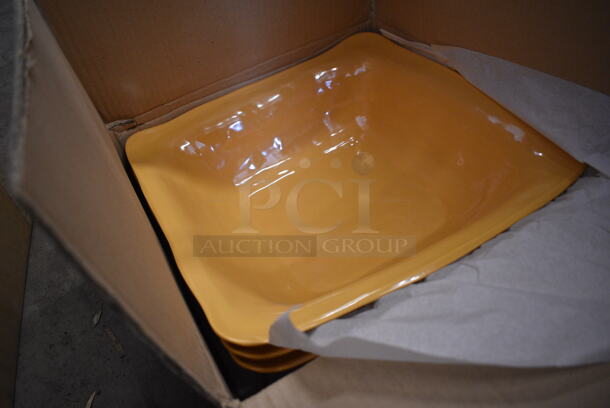 3 BRAND NEW IN BOX! Orange Poly Bowls. 15x15x5. 3 Times Your Bid! - Image 2 of 3