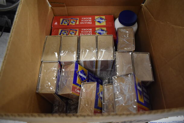 ALL ONE MONEY! Lot of Various Items Including Deli Paper Sheets, Gloves, Wet Towels, Metal Adapters and Matches - Image 8 of 8