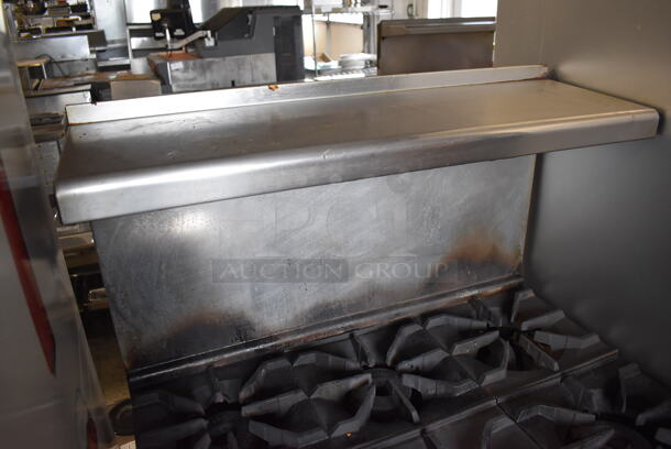 Imperial Stainless Steel Commercial Natural Gas Powered 6 Burner Range w/ Convection Oven, Over Shelf and Back Splash on Commercial Casters. 36x34x57 - Image 9 of 9