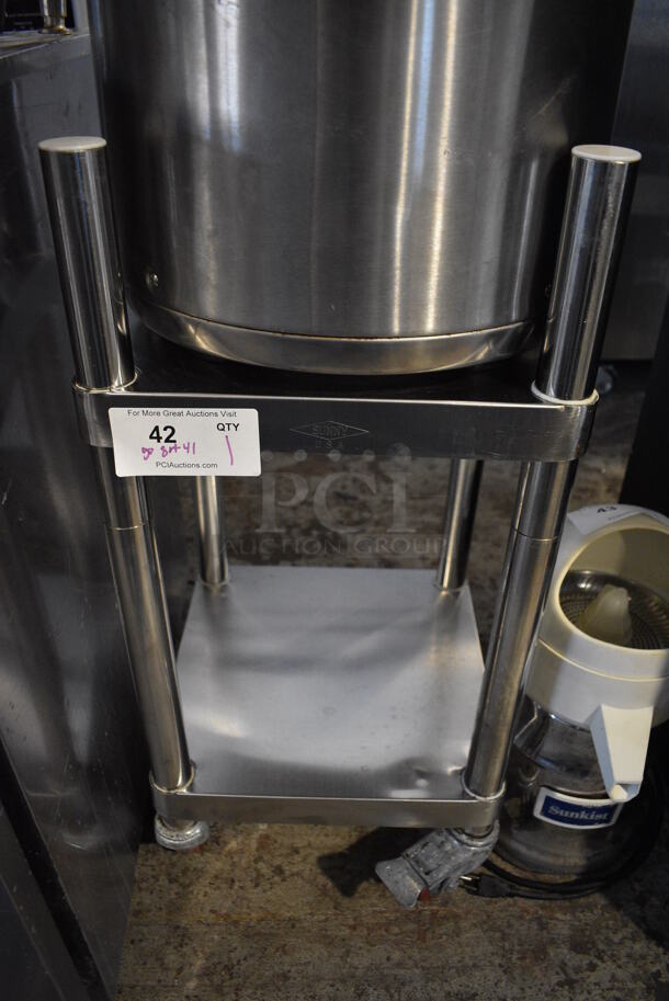 Stainless Steel Commercial Rice Cooker Equipment Stand w/ Stainless Steel Under Shelf on Commercial Casters. Goes GREAT w/ Lot 42! 14.5x14.5x30 - Image 1 of 3