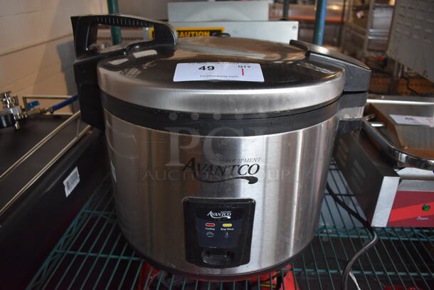 Avantco Stainless Steel Commercial Countertop Rice Cooker. 19x16x16. Tested and Powers On