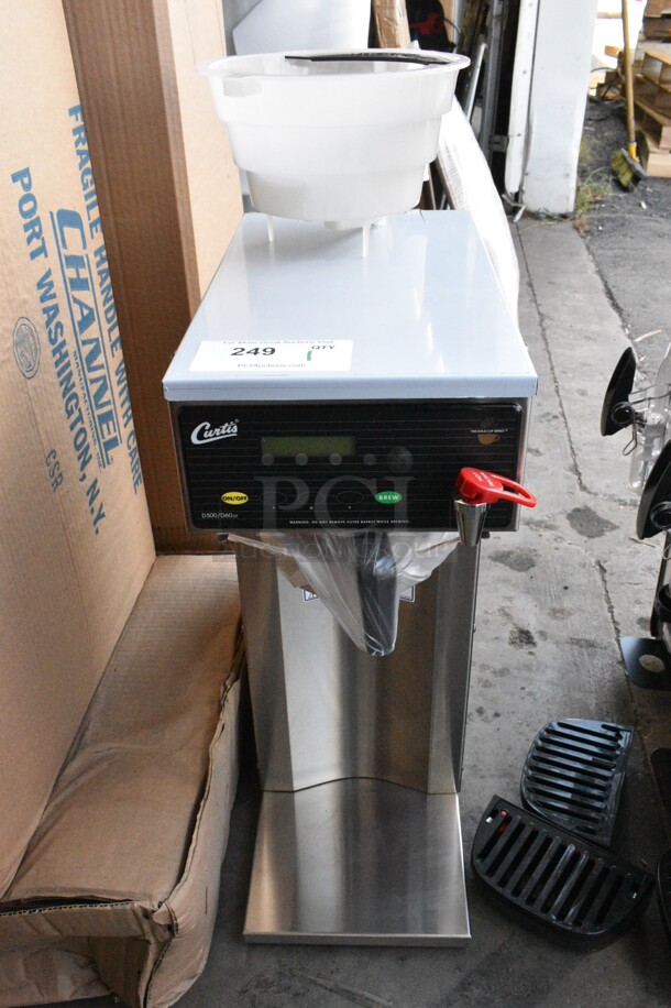 BRAND NEW SCRATCH AND DENT! Curtis D500GT12A000 Stainless Steel Automatic Airpot Coffee Brewer with Digital Controls. 120 Volts, 1 Phase.  - Image 2 of 10