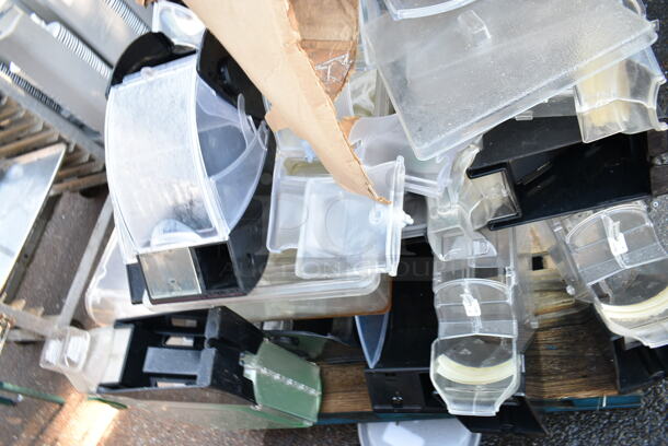 PALLET LOT of Various Items Including Poly Cereal Dispensers and Poly Bins. - Image 2 of 10