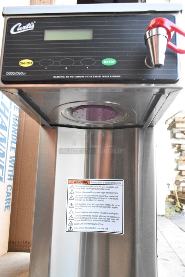 BRAND NEW SCRATCH AND DENT! Curtis D500GT12A000 Stainless Steel Automatic Airpot Coffee Brewer with Digital Controls. 120 Volts, 1 Phase.  - Image 5 of 10