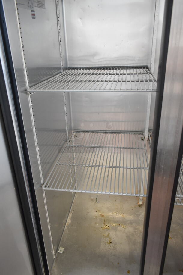 2015 True T-35 Stainless Steel Commercial 2 Door Reach In Cooler w/ Poly Coated Racks. 115 Volts, 1 Phase. Tested and Working! - Image 3 of 6