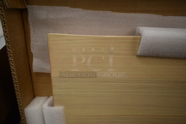 7 BRAND NEW IN BOX! Lancaster Table & Seating 36"x36" Solid Wood Live Edge White Wash Tabletop. 7 Times Your Bid! - Image 3 of 6