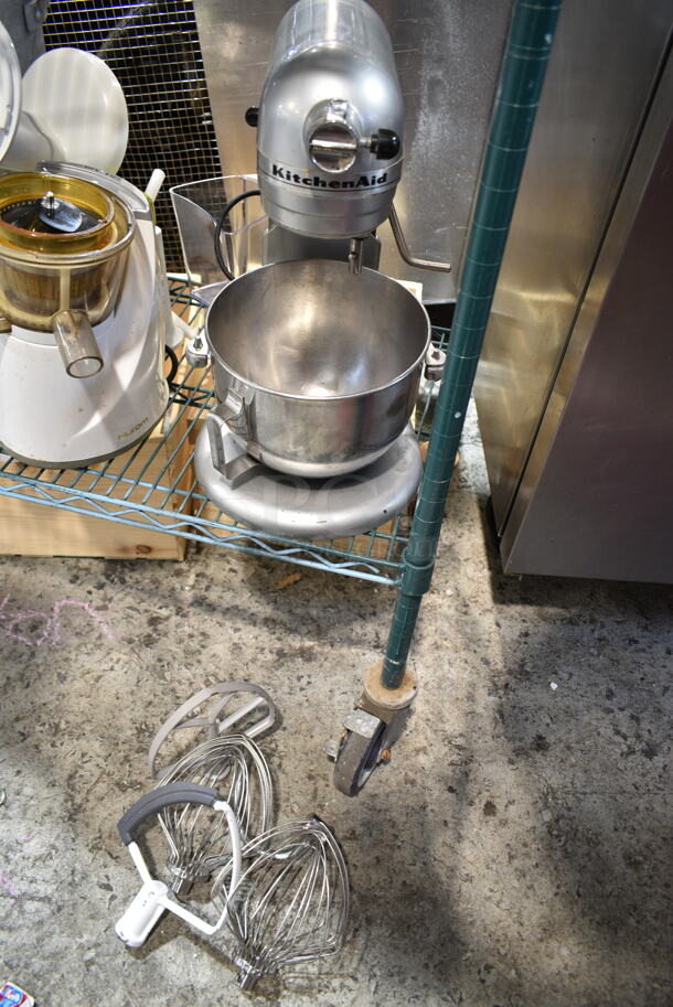 KitchenAid KG25H0XMC Metal Countertop 5 Quart Planetary Dough Mixer w/ Stainless Steel Mixing Bowl, 2 Whisks, Paddle, Dough Hook and Pastry Attachments. Tested and Does Not Power On - Image 11 of 11