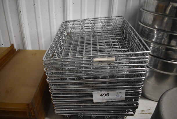 24 Metal Wire Baskets. 11.5x14x2. 24 Times Your Bid!