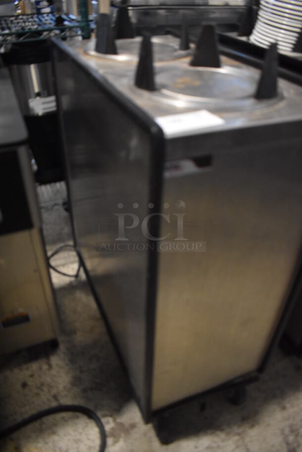 APW Wyott ML2-8-5P Stainless Steel Commercial 2 Well Plate Dispenser for 8" Plates on Commercial Casters. 15.5x30.5x45 - Image 3 of 5