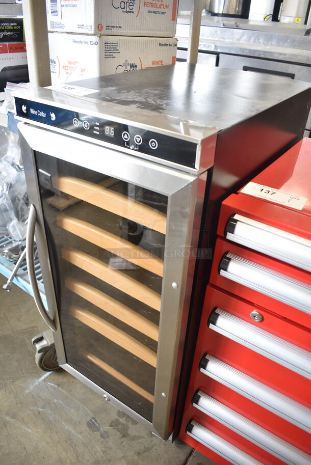 BRAND NEW SCRATCH AND DENT! Avanti WC1500DSS Stainless Steel Commercial 30 Bottle Wine Cellar Merchandiser. 115 Volts, 1 Phase. Tested and Working! - Image 3 of 5