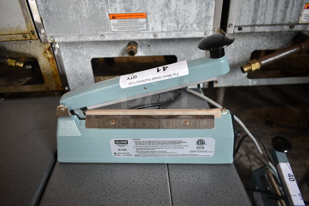 Uline H-163 Metal Commercial Countertop Impulse Sealer. 120 Volts, 1 Phase. Tested and Working! - Image 1 of 3