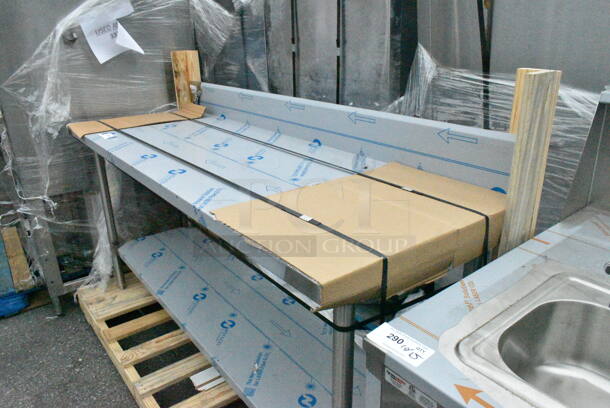 BRAND NEW SCRATCH AND DENT! Winholt DTSB-2472 Stainless Steel Commercial Table w/ Under Shelf.  - Image 3 of 5