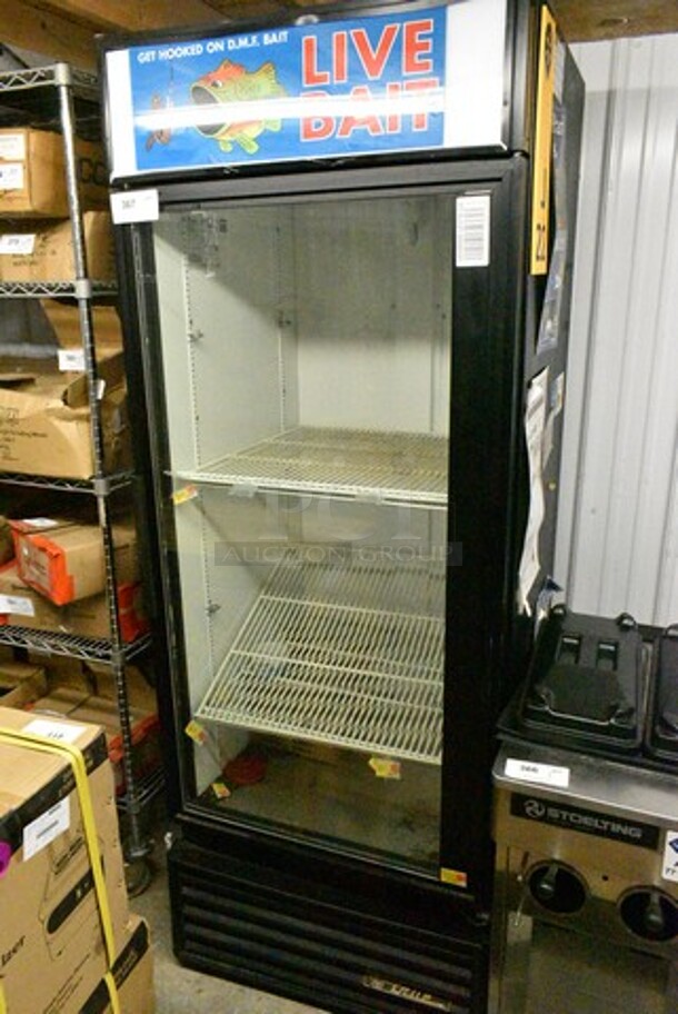 True GDM-26 Metal Commercial Single Door Reach In Cooler Merchandiser w/ Poly Coated Racks. 115 Volts, 1 Phase. Tested and Working!  - Image 1 of 5