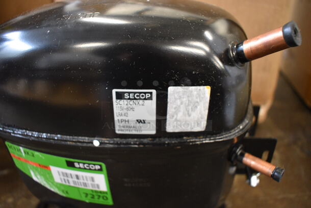 LIKE NEW Secop Model SC12CNX.2 Metal Compressor. 115 Volts, 1 Phase. 9x5x8.5 - Image 5 of 10