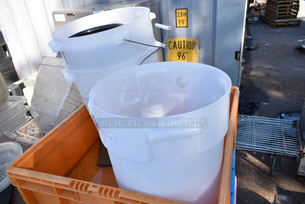 PALLET LOT of Various Items Including Dish Caddies, Orange Bin and Poly Buckets - Image 5 of 9